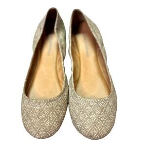 Lucky Brand | Women's Emmie Closed Toe Slide Flats, Cobblestone, Ballet Flats